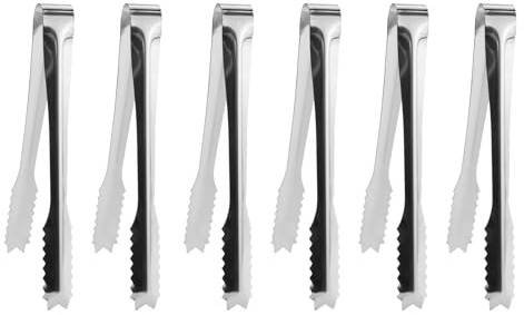6 pezzi Pinze per cubetti di ghiaccio, pinze per ghiaccio per cubetti di zucchero, pinze per servire caramelle, piccoli, per la festa di compleanno, matrimonio, tè pomeridiano