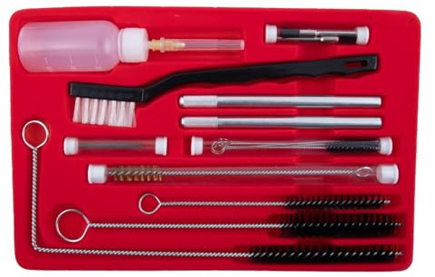Kit pulizia aerografo 22 pezzi con spazzole a doppia estremità e strumenti per la manutenzione della pistola a spruzzo, compatibile con aerografi a gravità HVLP aspirazione spot