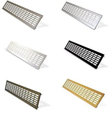 Rejilla de ventilación de aluminio blanco 60 mm x 300 mm