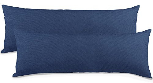 aqua-textil Classic Line Federa Set da 2 Cerniera Cotone 40 x 120 cm Blu Scuro