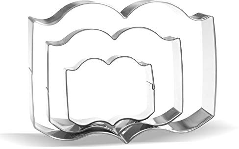 Book Cookie Cutter Set - 3 Piece - Stainless Steel