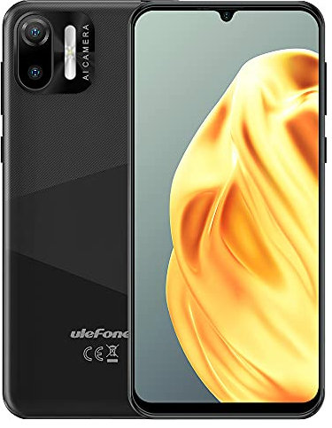 Ulefone 3G Smartphone Offerta del Giorno NOTE 6, 8,5mm Ultra Sottile Cellulare DUAL SIM,Schermo HD+ 6,1'', Slot Per 3 Schede, Android 11 Go, 1GB+32GB, Fotocamera 2MP+5MP,GPS Sblocco Facciale Nero