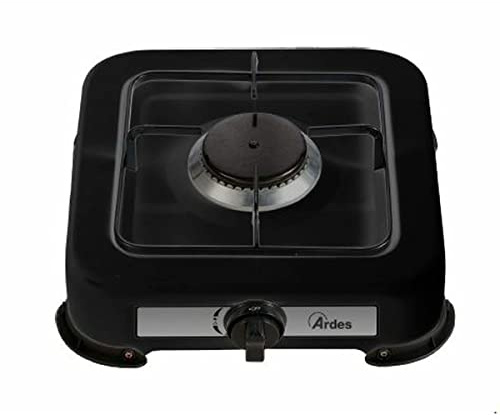 ARDES ODINO 1 AR1FG01 – Hornillo de gas GPL para exterior, 1 zona de cocción, estructura de acero, parrilla extraíble y llama regulable