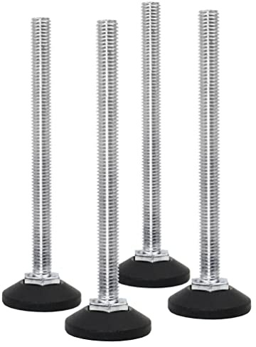 Design61 4x Verstellschraube Justierschraube Ø 38 mm mit verzinkter Stellschraube M10 x 100 mm