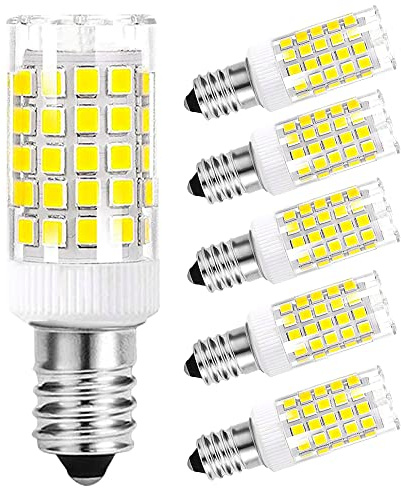 SSQY E14 led Light Bulb dimmable, e14 European Screw Base LED Light Bulbs 40 Watt Incandescent Bulb Equivalent,4W T3/T4 European Base Replacement Omni-Directional,Daylight White 6000k(5-Pack)