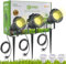 OMSEN Focos LED de Jardín con Estaca, Luz Cálida, Bombillas GU10 Reemplazables, Cuerpo de Aluminio IP67, Focos de Jardín Exterior para Paisaje, Árboles, Plantas, Césped, Camino, Kit de 3