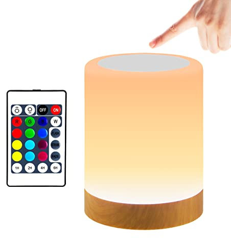 JOPHEK Luce Notturna RGB LED a 13 Colori, Lampada da Comodino Intelligente con 3 Modalità Funzione Timer, LED Luce Notturna Bambini per Camera da Letto, Soggiorno, Salotto per Bambini