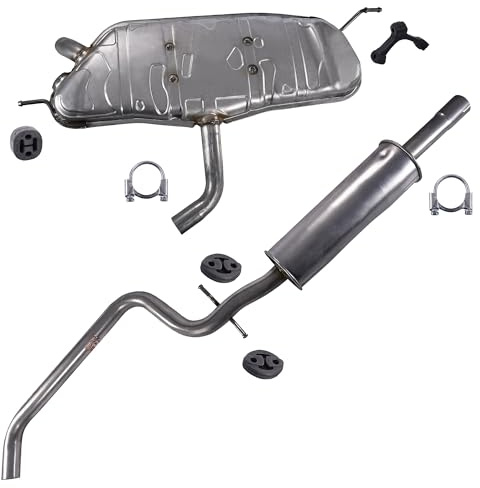 BESTPRICE ATP Auspuff Schalldämpfer Set 1x Mittelschalldämpfer, 1x | Kompatibel mit: VW GOLF PLUS V, GOLF V