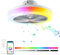 TOPBOS RGB Deckenlampe mit Ventilator Fan, Dimmbare LED Lichter mit Ventilator, Leiser Moderne Ventilator mit Lichtern, RGB Deckenventilator mit Beleuchtung und Fernbedienung und APP Ventilatorlicht