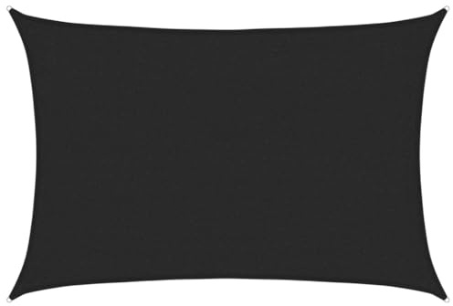 vidaXL Toldo de Vela Negro HDPE 160 g/m² 2x2,5 m