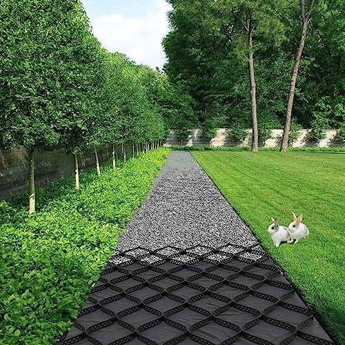 Stabilisateur de Gravier Géogrille Stabilisatrice De Gravier De 5,1 Cm De Haut, Grille De Sol En Gravier En Nid D'abeille For Travaux De Sous-sol/aménagement Paysager, 0,9 M/ 2 M/ 3 M/ 4 M/ 5 M/ 6 M D