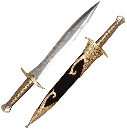 Claymeur 51 cm Edelstahl Elben Schwert-Schwarz, Kurze Version | für Cosplay, Kollektion