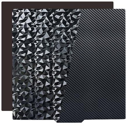 IdeaFormer Diamond PEO+Carbon Fiber PET Druckplatte 230x230 mm, Federstahl PEO+PET Platte Magnetisch Spring Steel Druckbett für Anycubic Kobra 2/Kobra 2 Neo/Kobra 2 Pro Heizplatte