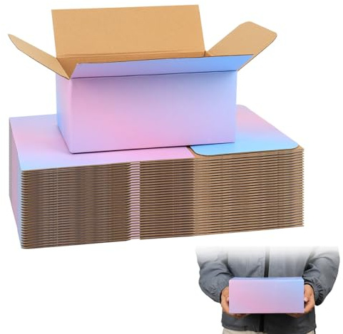 FORBFAN 9 x 6 x 4 Shipping Boxes, 30 Pack Corrugated Cardboard Mailing Boxes for Small Business, Colorful Packing Boxes for Shipping & Packaging