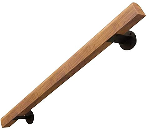 Holzhandlauf für Innentreppen und Außenstufen, Holzgeländer für Außen- oder Innentreppen, Balustrade, Terrassengeländer, Wandhalterung (Größe: 8,2 ft/250 cm)