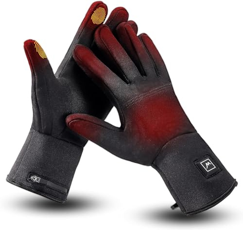 Guantes Calefactores con Forro para Hombres y Mujeres, Guantes Eléctricos Recargables, Guantes Térmicos de Invierno para Montar, Esquí, Snowboard, Senderismo, Ciclismo