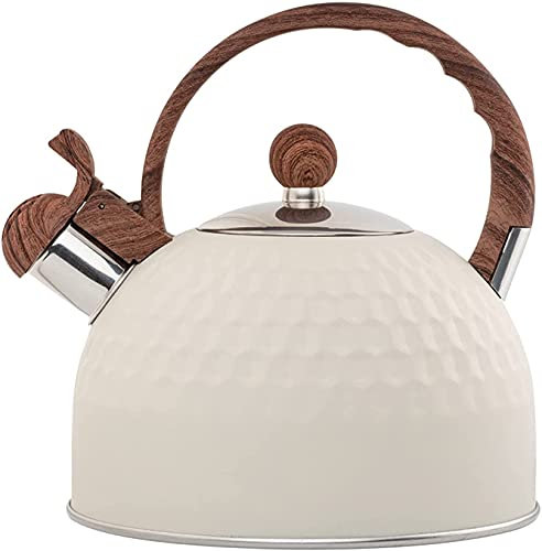 MYVVKIA Whistling Teapot Whistling Tea Kettle 2.5L Stainless Steel Stove Top Tea Pots with Anti-Heat Handle for Home Kitchen Cookers