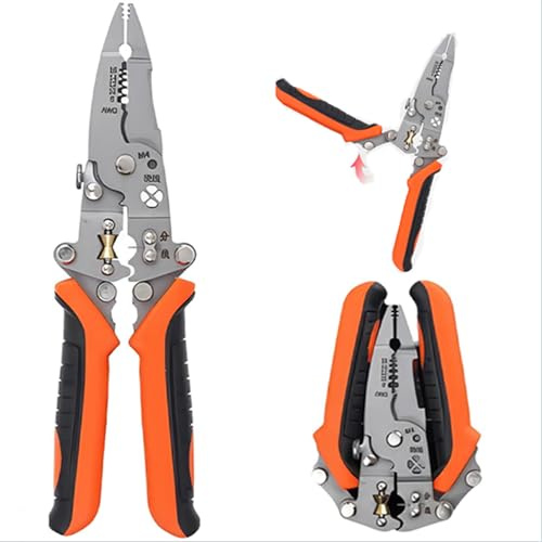 12in1 Multifunctional Wire Stripper Foldable Wire Stripper Twister Professional Electrician's Pliers Cable stripping pliers for cutting stripping crimping Crimping Tool (1)