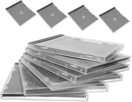 Yardenfun Custodia Impilabile Da 10 Pezzi in Plastica Per Riporre Dischi Dvd Organizzatori Di Dischi Per Giochi Custodie Per Riporre Dischi Casa E Scuola