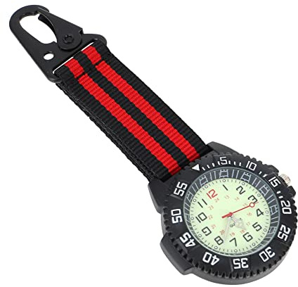 Holibanna sportliche Taschenuhr Digitaluhr Taschenuhr für Männer Karabineruhr wasserdicht Taschenrechneruhr im Freien spangenuhr Outdoor Uhr Backpacker-Hängeuhr Outdoor-Taschenuhr Glas Grey