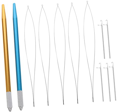 SHINEOFI Accesorios para Pelucas de Aguja para Extensiones de Cabello Gancho Herramienta para Tirar y Coser Pelucas Adecuado para Trabajos de Costura de Cabello
