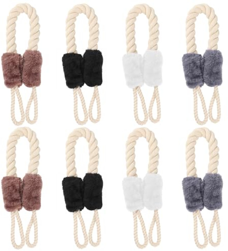 SEUICYNE 8 Stück Türkordel Klemmschutz, Klemmschutz für Türen Klinke Türseil Türschnüre für Kein Zuknallen der Tür mehr, Fingerschutz (4 Farben, 60CM)