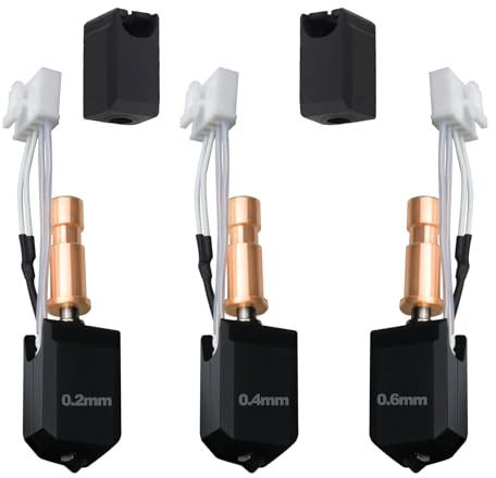 JUUPINE 3er-Pack verbessertes, schnell aufheizendes Kobra S1 Hotend-Kit (0,2/0,4/0,6), 3D-Drucker-Extruder aus Keramik, Cobra S1 Combo-Kit enthält 3 verbesserte Hotends und 2 Silikonsocken