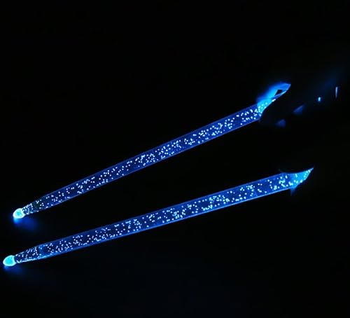 Schlagzeugstöcke 1 Paar 5A leuchtende, leichte, langlebige Übungs- und Anti-Rutsch-Griffe for Trommelteile(Blue)