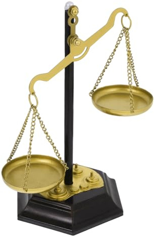 Vaguelly Classic Old Fashioned Weighing Scales Ornament Metal Balance Scale Decor for Bedroom
