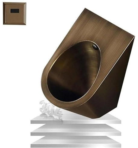 IYUESQ Urinario de Pared para Hombre, urinario de inducción de Acero Inoxidable 304 para Adultos, Inodoro Comercial, Inodoro Vertical con válvula de Descarga automática con Sensor, Color