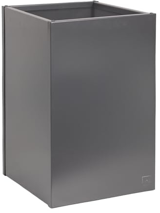 UNUS Pflanzkübel anthrazit aus Metall 1,5mm stark wetterfest 40x40x80cm | in 4 Größen erhältlich, modern eckig rechteckig, Blumenkübel Pflanzkasten, für Garten Terrasse Balkon