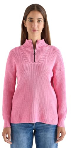 Cecil 3017098 Mouliné Pullover con Troyer, Dark Blossom Melange, S Donna