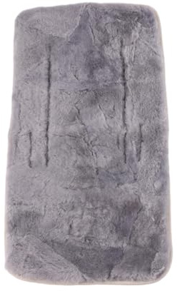 Merauno Baby lammskinn, inlägg, barnvagn, sittdyna, för buggy babystol, joggare, babysäng, naturpäls, medicinskt garvat fårskinn, universell 75 cm x 40 cm, tvättbar (grå)