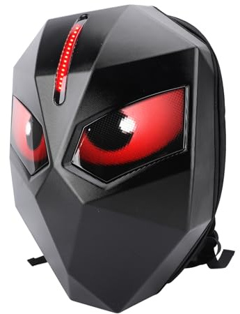 Jeffergarden LED -Motorrad -Rucksack mit Programmierbarem LED -Bildschirm Hartschalen -Helm -Bag -App -Steuerung Rucksack Zum Fahren für Fahrt