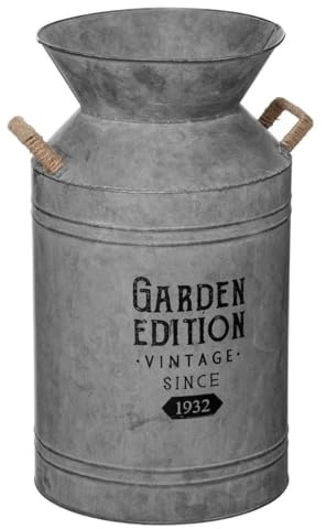 Atmosphera Créateur d'intérieur - Pot à Lait Déco Vintage Zinc 48cm Gris