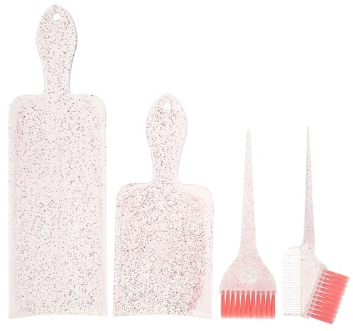 Kit de Balayage Rose 1 Set en Abs et Nylon pour Coloration Cheveux | Réutilisable, Léger et Facile à Ranger, Séparation des Mèches, Usage DIY à Maison
