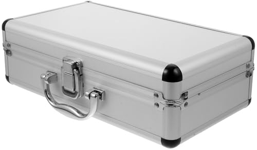 PLAFOPE Portable Box Aluminum Hard Case Handle for Home Use | Large Capacity, Lightweight Carry Design, Smooth Opening and Closing, White Finish for Outdoor Trips and Accessories