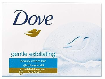 Dove Soap, Gentle Exfoliating Beauty Bar 3-Pack – 3-in-1 Moisturizing Face, Body & Hand Soap, 4.75 Oz Ea.