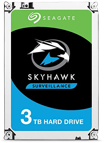 Seagate Surveillance Skyhawk - Disco Duro Interno (3 TB, Serial ATA III, 64 MB) Color Plateado