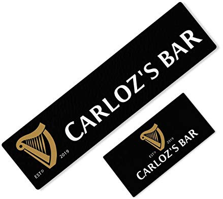 Personalised Beer Bottle BAR Runner Ideal for Home Pub Beer MAT Occasion (88x25)