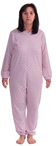 Ferrucci Comfort, pyjamas, vård-jumpsuit Serenità, lång ärm, 1 dragkedja på baksidan, sommar, Mujer, M