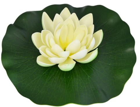 Solar Teichpumpen-Set Gartenbrunnen Lotus-Blume mit Akku Solarbrunnen Teichpumpe Wasserspiel für Garten und TEICH SPRINGBRUNNEN (Lotus-Blume - Weiß)