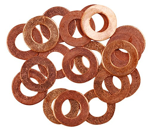 oxoxo 25pcs M12 arandelas de cobre soporte de anillo para cárter junta de retén de aceite sellado (arandelas