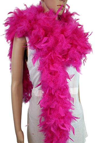 80 g, 2 Meter lange Truthahn-Chandelle-Federboa, 10 Farben, ideal für Party, Hochzeit, Halloween-Kostüm, Weihnachtsbaumschmuck (Beere)