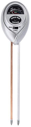 Denash Tester per Terreno da Giardino, Misuratore di umidità 3 in 1 Monitoraggio Dell'umidità Rilevatore di PH con Sonda per Piante in Vaso Giardino Domestico Facile da Usare