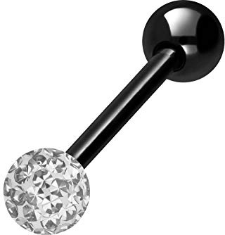 PIERCINGLINE Chirurgenstahl Barbell | EPOXY & CHIRURGENSTAHL KUGEL | Piercing Stab Brust Zunge | Farb- & Größenauswahl