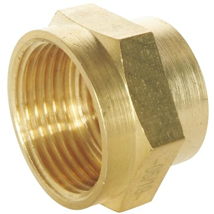 SOMATHERM FOR YOU, Manchon laiton réduit double femelle 15/21-12/17 - Sachet de 2 pièces - Raccord plomberie pour eau chaude/froide - Étanchéité sur filet ou joint plat