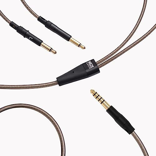 MEZE AUDIO Cavo bilanciato OFC da 4,4 mm per serie 99, rame OFC placcato argento, connettore maschio da 4,4 mm a doppio TS mono da 3,5 mm maschio | Lunghezza del cavo 1,50 m