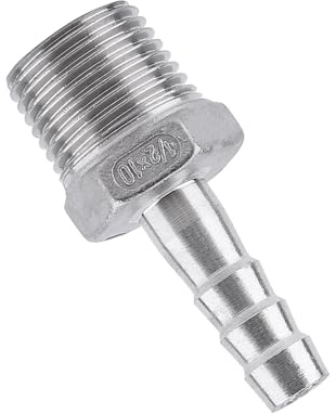 Schlauchverschraubung, Edelstahl SS304 Außengewinde Schlauchtülle 55° BSPT 1/8~3/4(1/2''*10mm),Steckverbindung