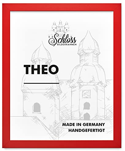 Schloss BILDERRAHMEN Theo 84x119 cm DIN A0, Dekor Rot